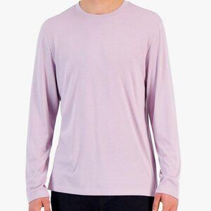 NEW! Mens ALFANI Long Sleeve‎ Shirt Crewneck Large Stretch Roxxy Grape Color $45